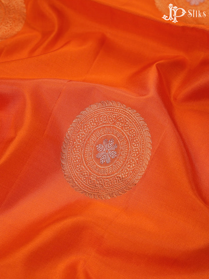 Orange And Maroon Soft Silk Saree - F2747