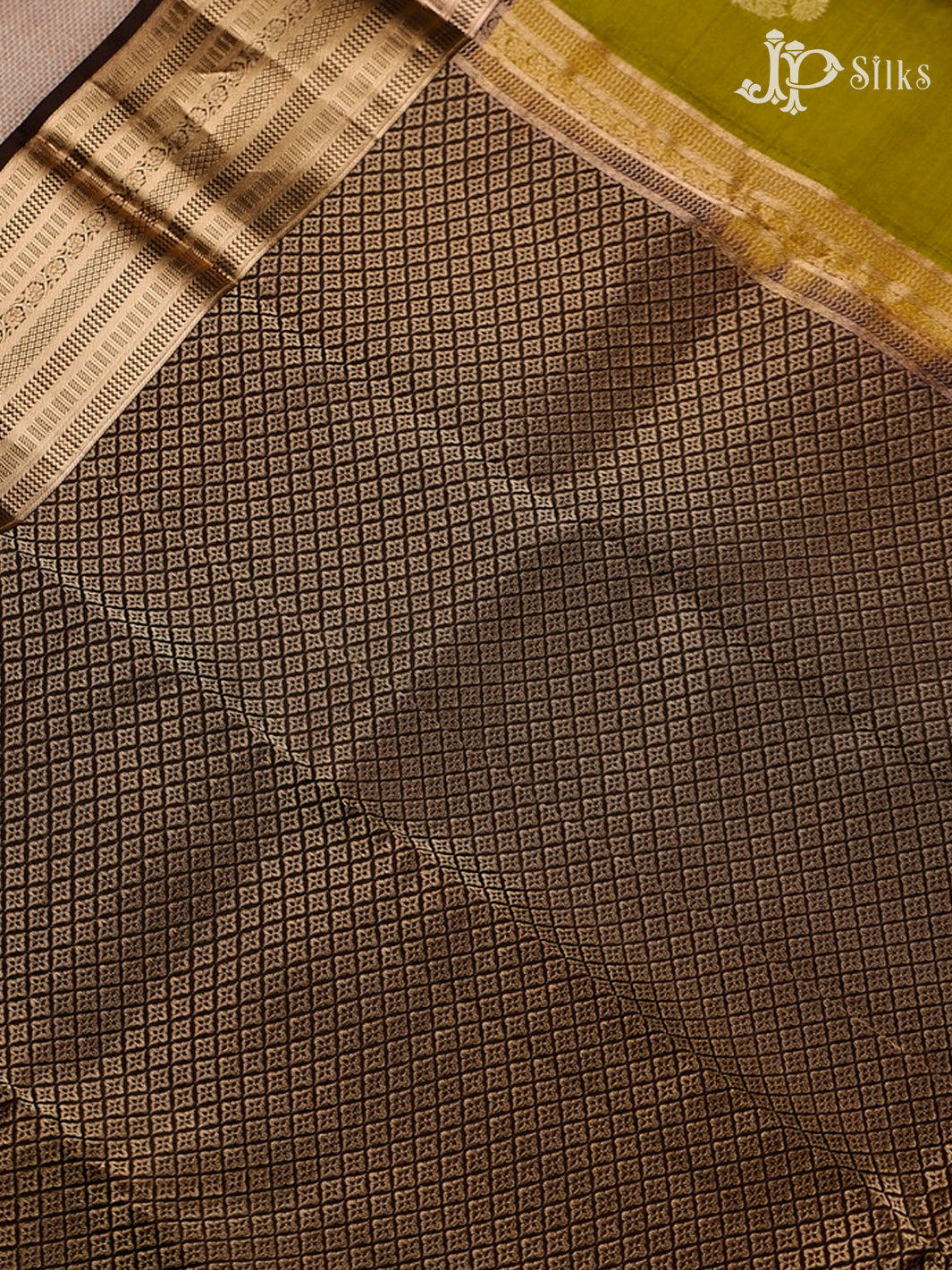 Mehendi Green And Coffee Brown Pure Silk Mixed Saree - G61