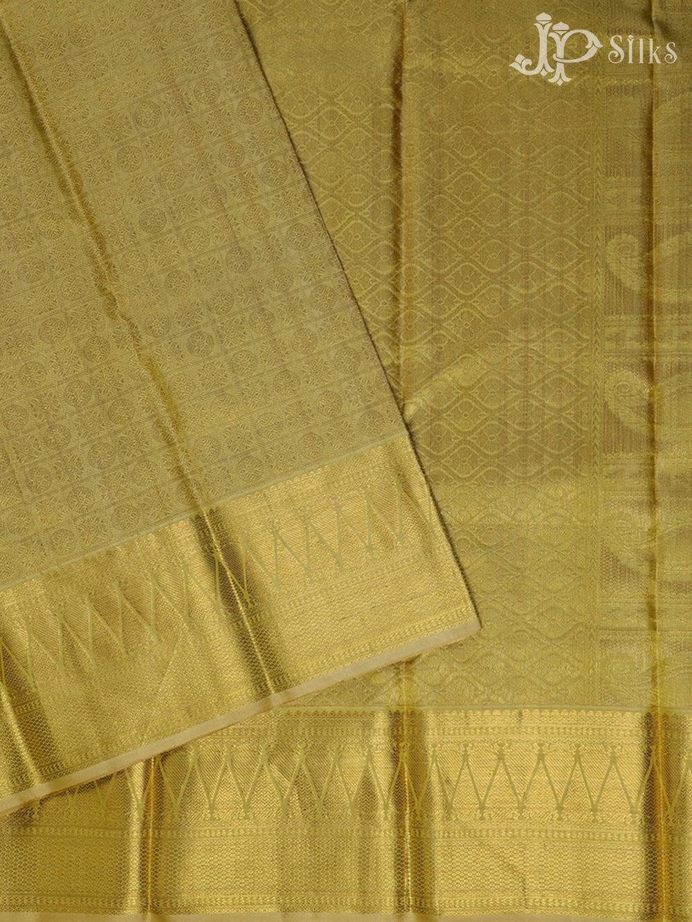 Gold Kanchipuram Silk Saree - D6746 - View 2