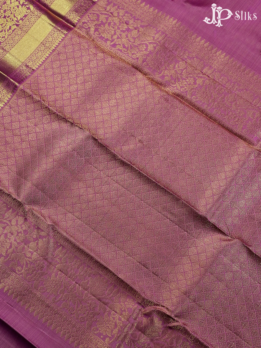 Onion Pink Kanchipuram Silk Saree - F2324 - View 4