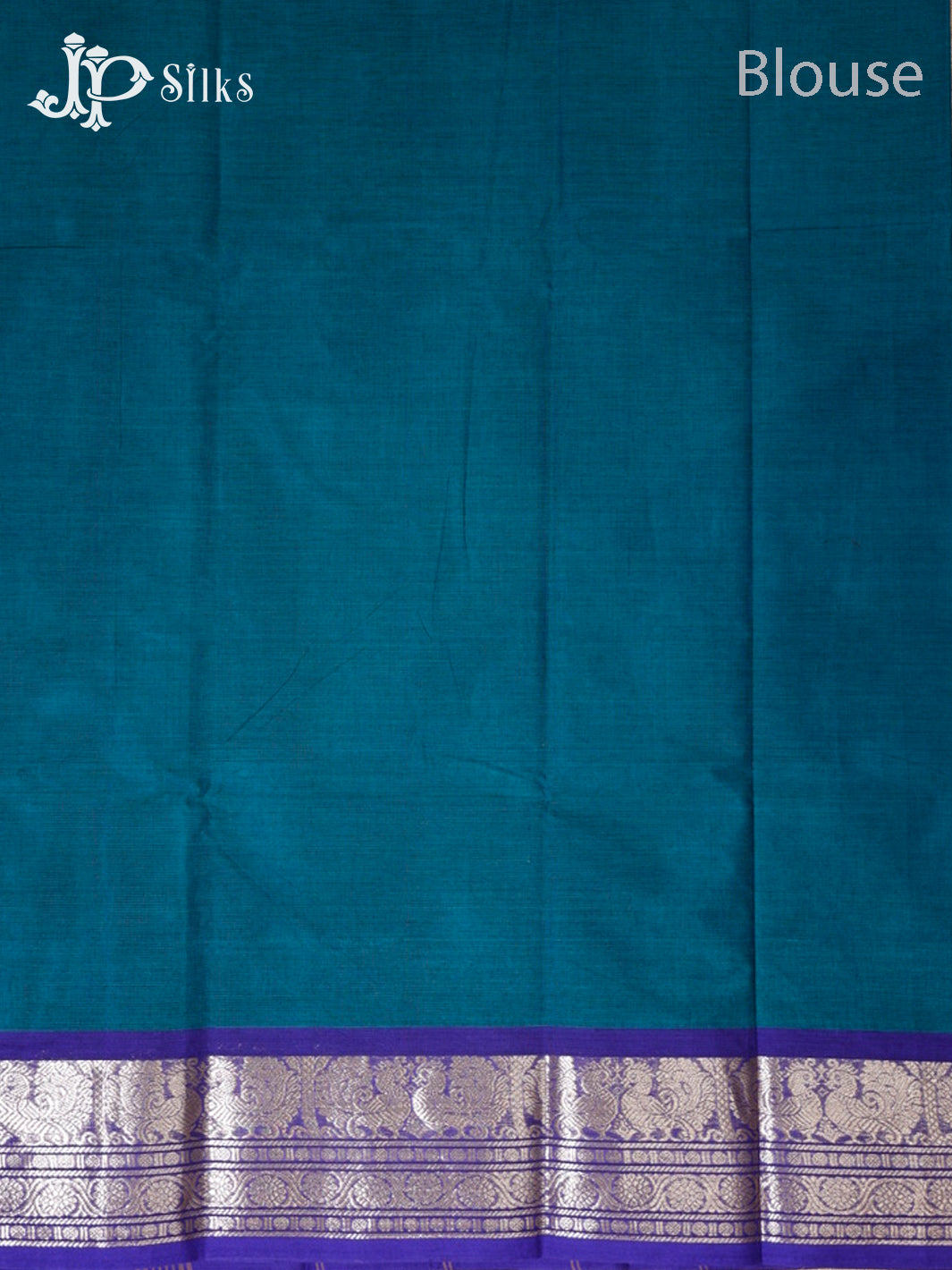 Peacock Green & Ink Blue Theni Cotton Saree - G755