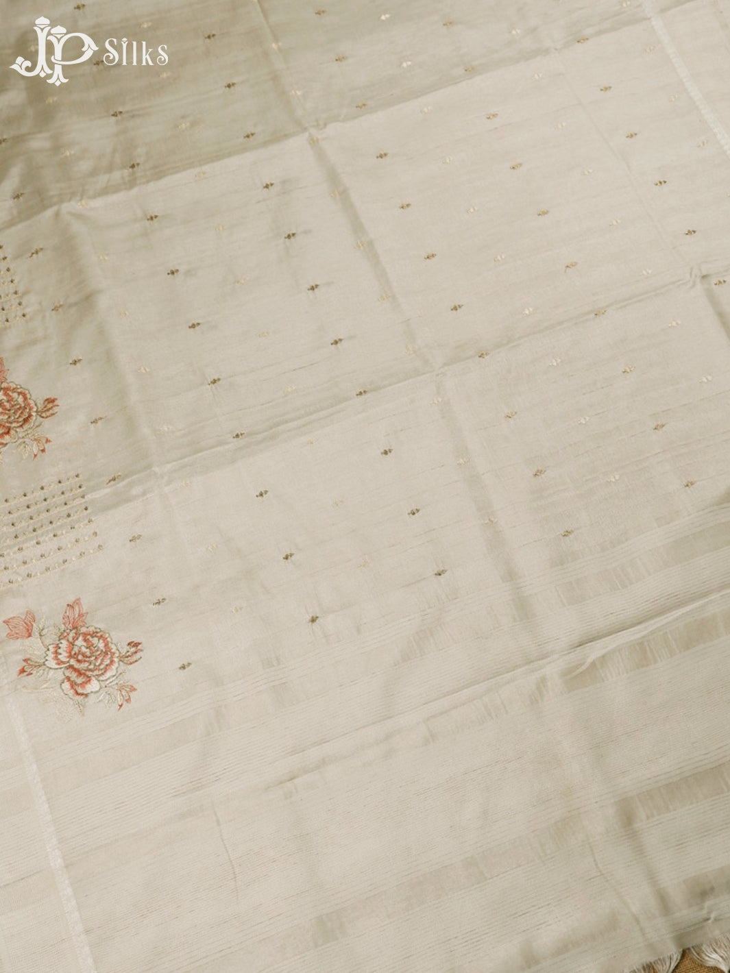 Off-White Semi Tussar Saree - G181