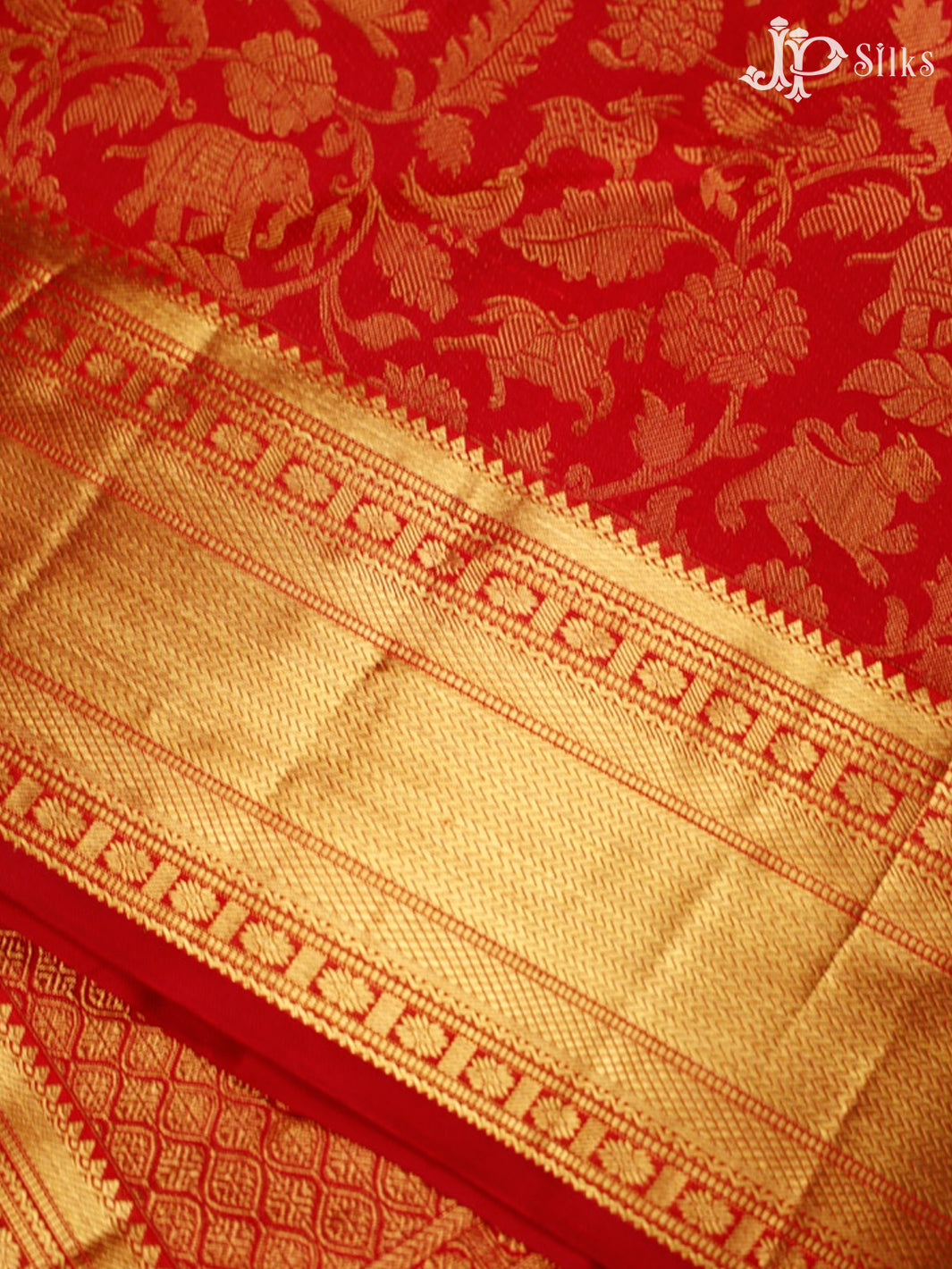 Red Bridal Kanchipuram Silk Saree - G214