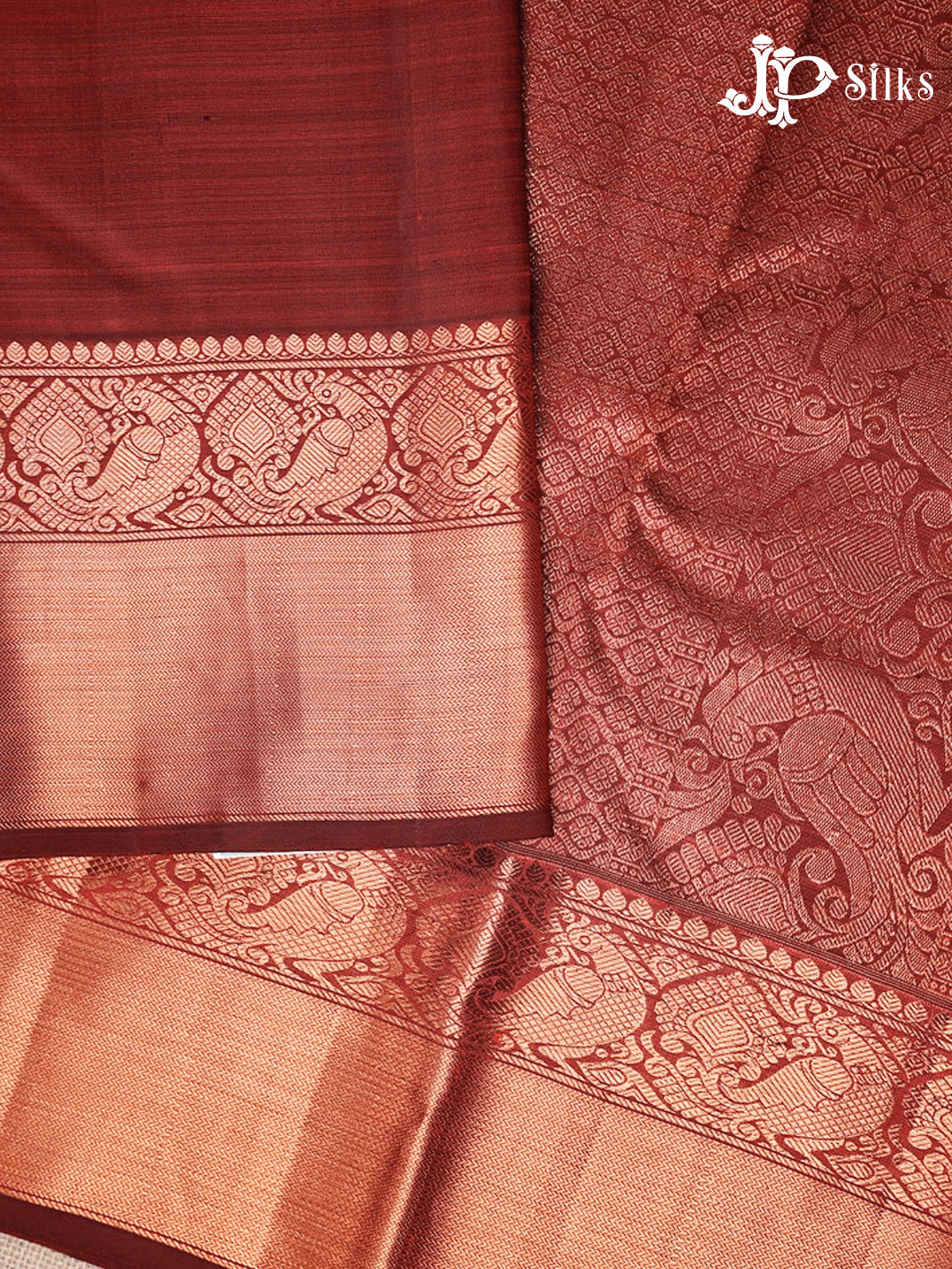 Maroon Dharmavaram Silk Saree - D752
