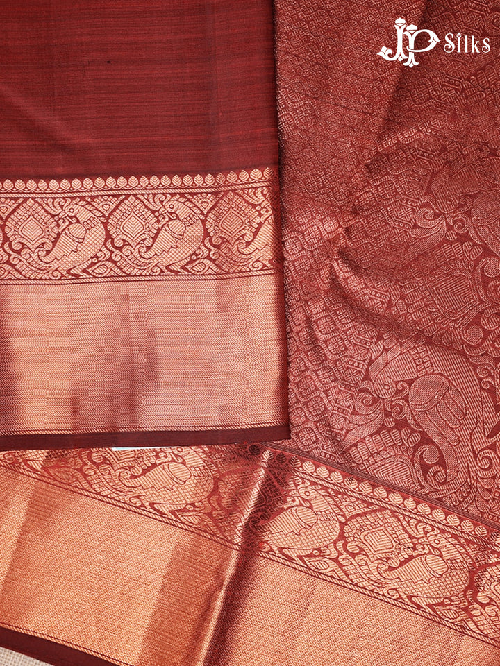 Maroon Dharmavaram Silk Saree - D752