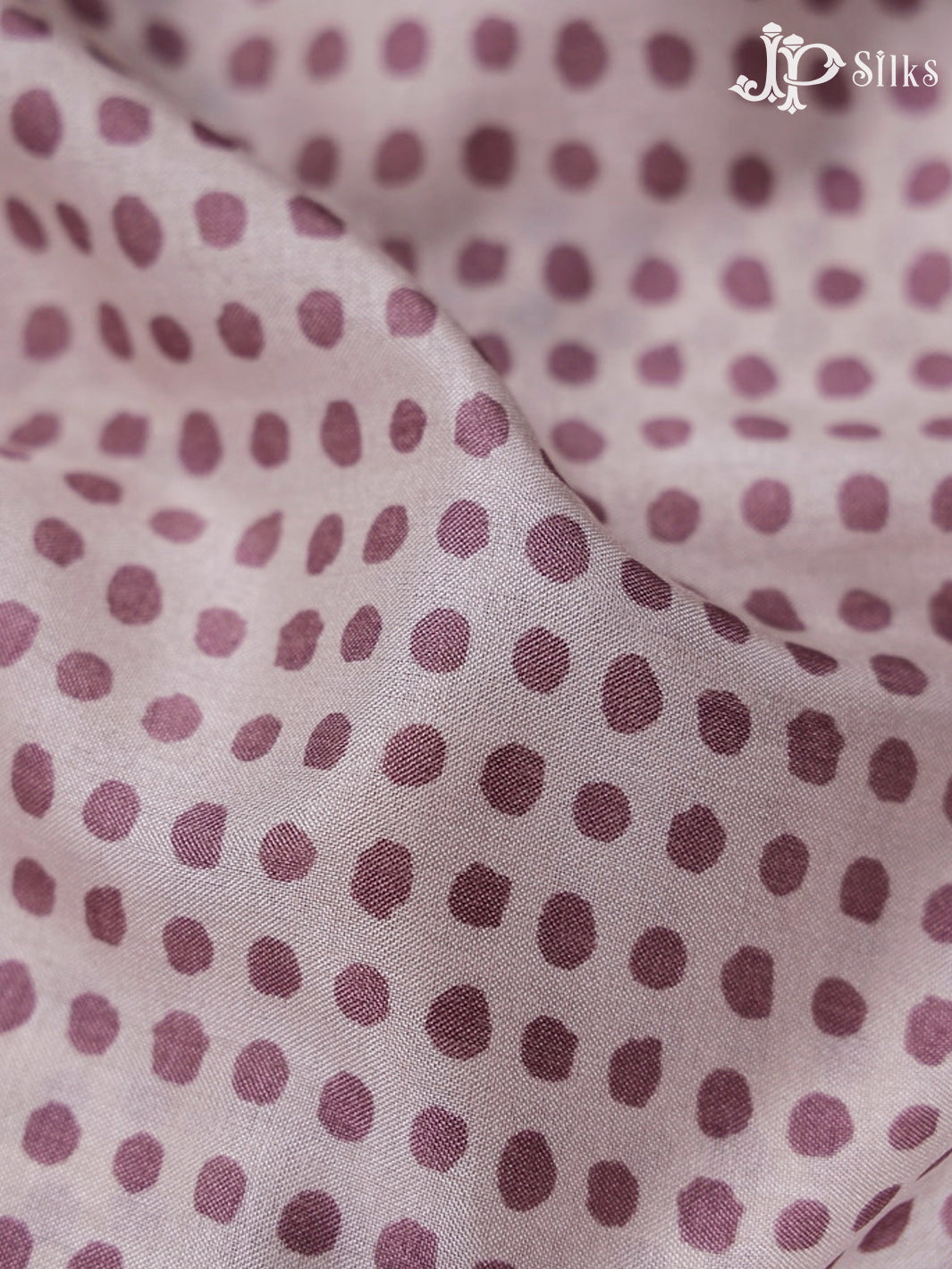 White And Mauve Semi Tussar Saree - G111