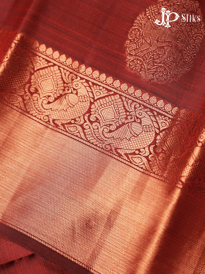 Maroon Dharmavaram Silk Saree - D752