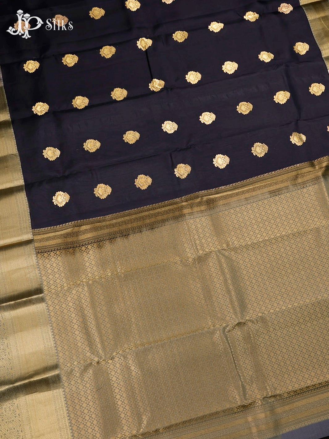 Black And Grey Pure Silk Mixed Saree - F3610
