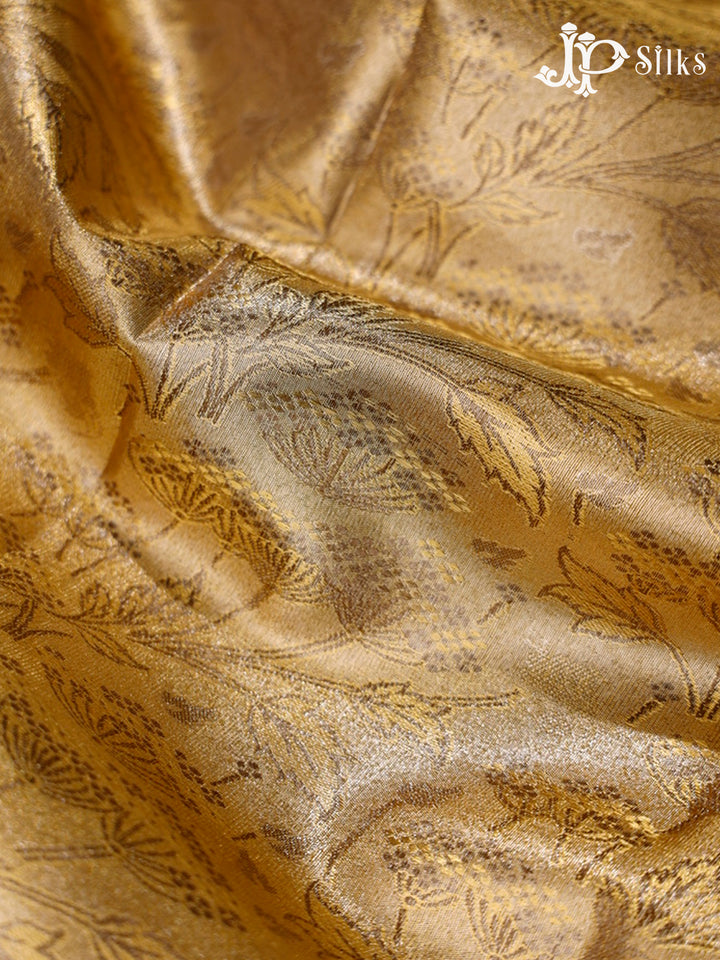 Sky Blue and Gold Art Silk Saree - G301