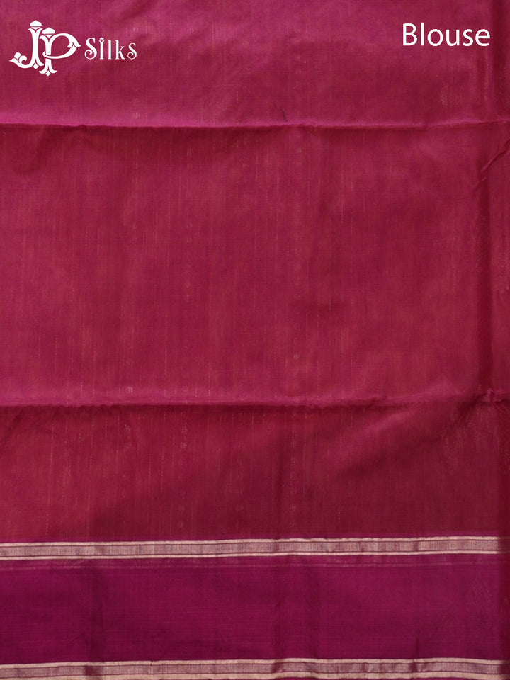 Rust Pink And Rani Pink Kora Cotton Saree - G909