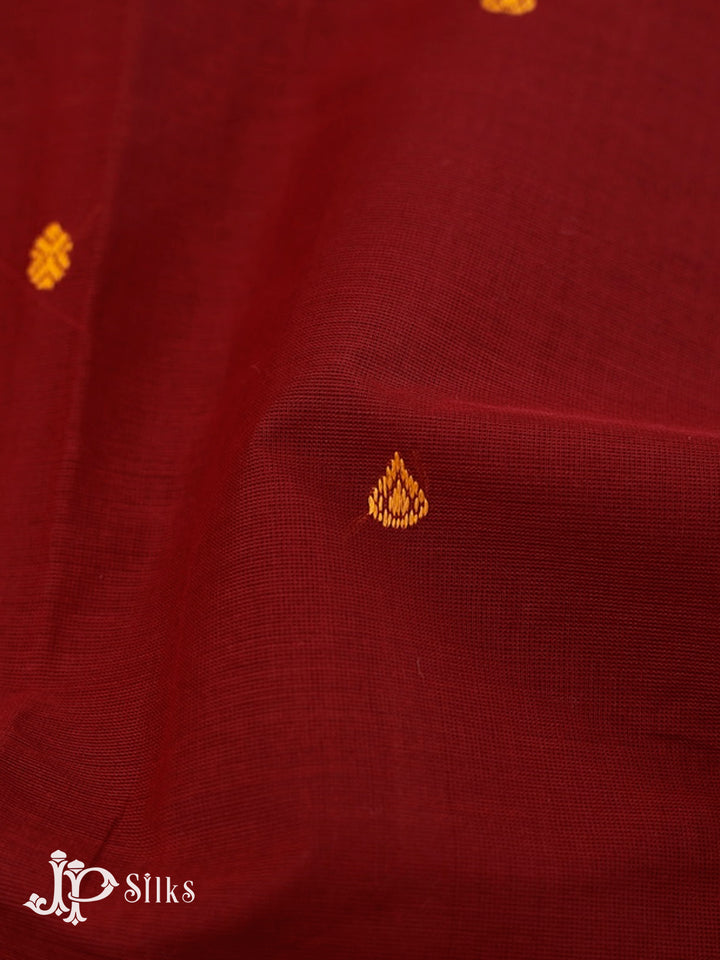 Maroon Theni Cotton Saree - G100
