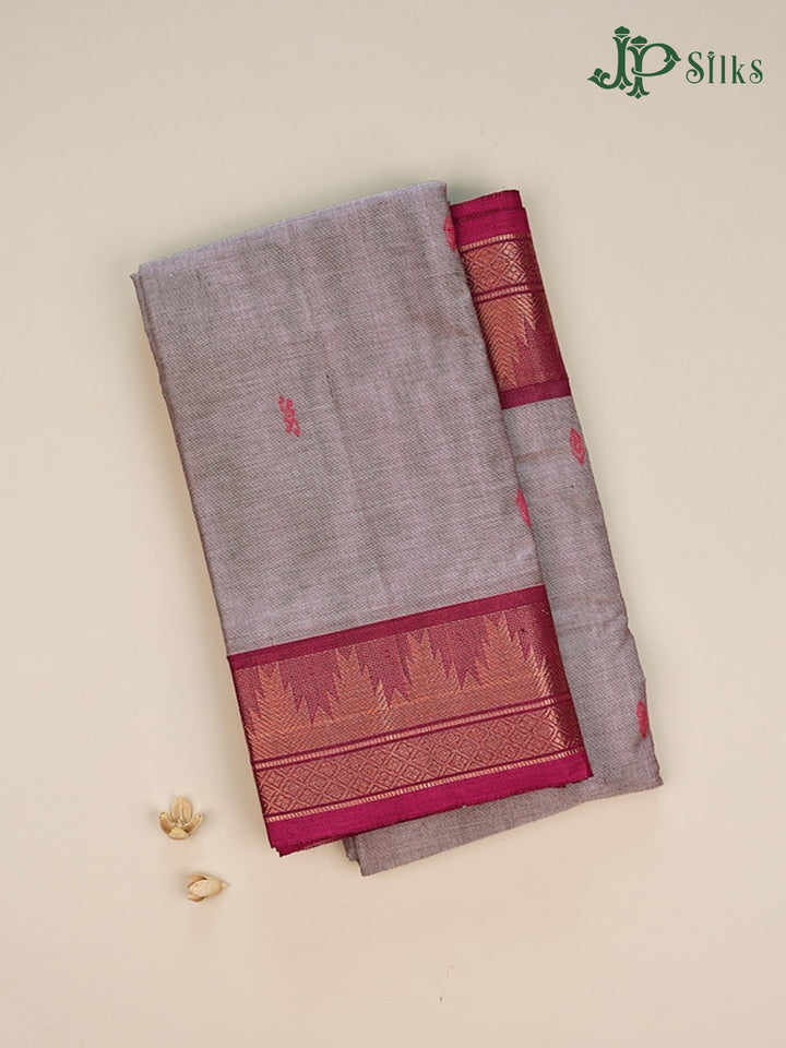 Pale Pink And Pink Theni Cotton Saree - G89