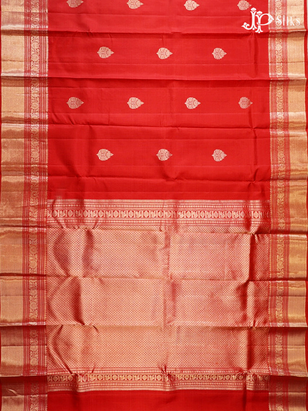 Tomato Red Kanchipuram Silk Saree - G847-view8