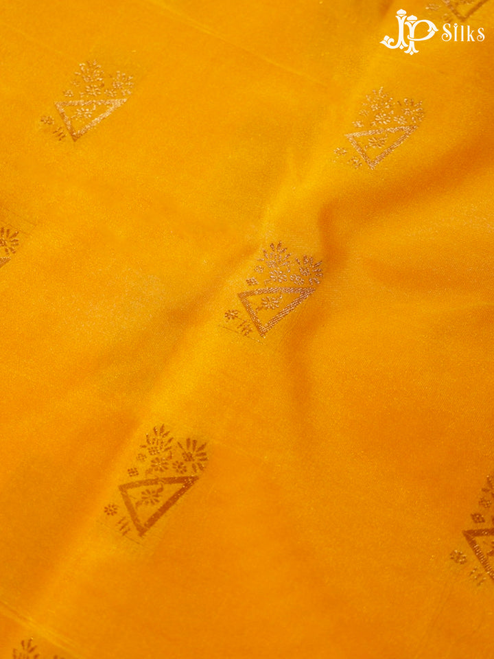 Yellow and Red Art Silk Saree - G308