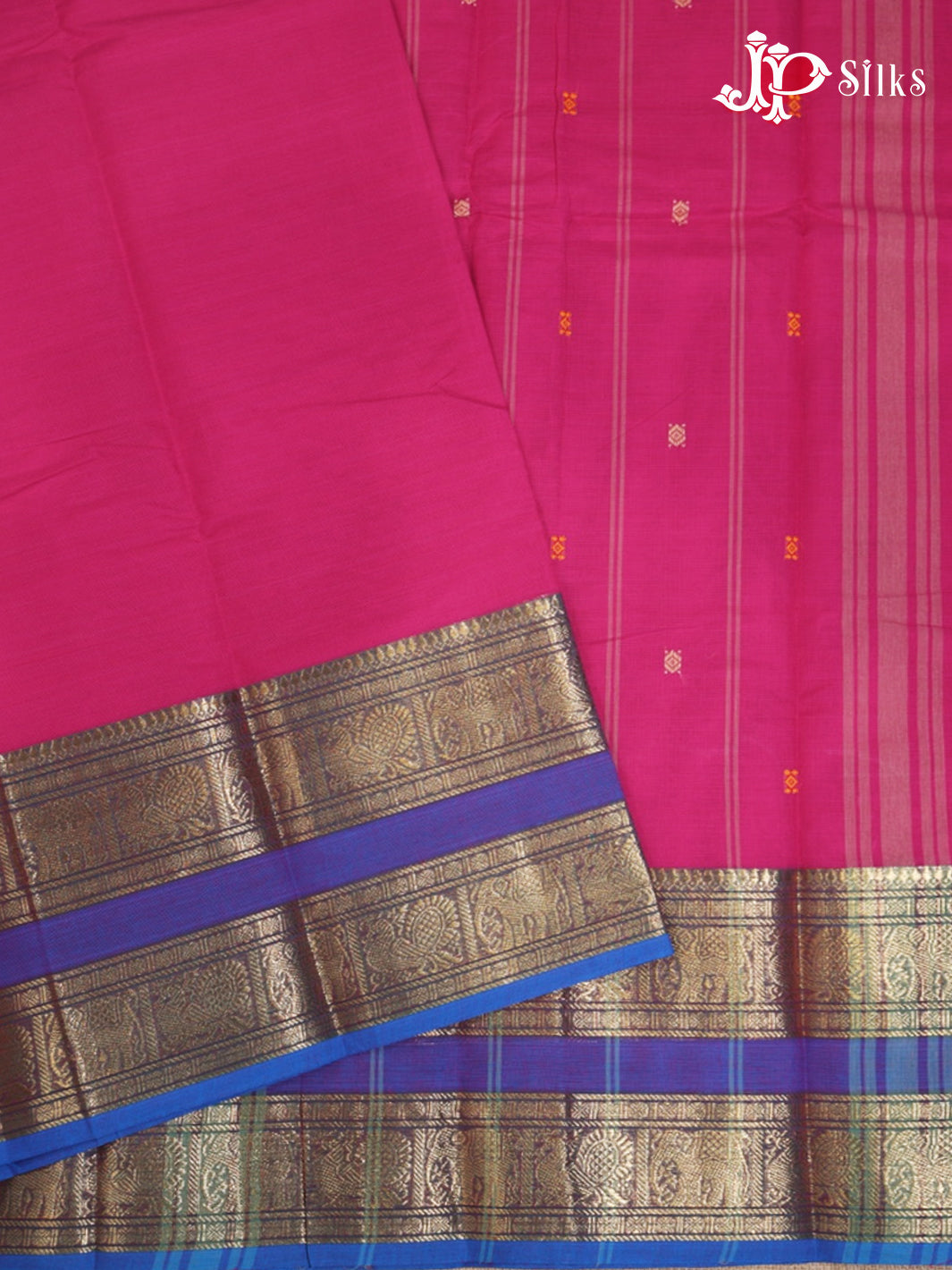 Hot Pink Theni Cotton Saree - G892