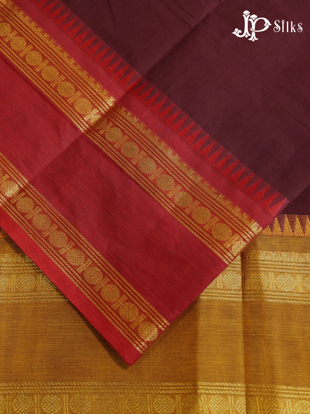 Maroon Theni Cotton Saree - G882