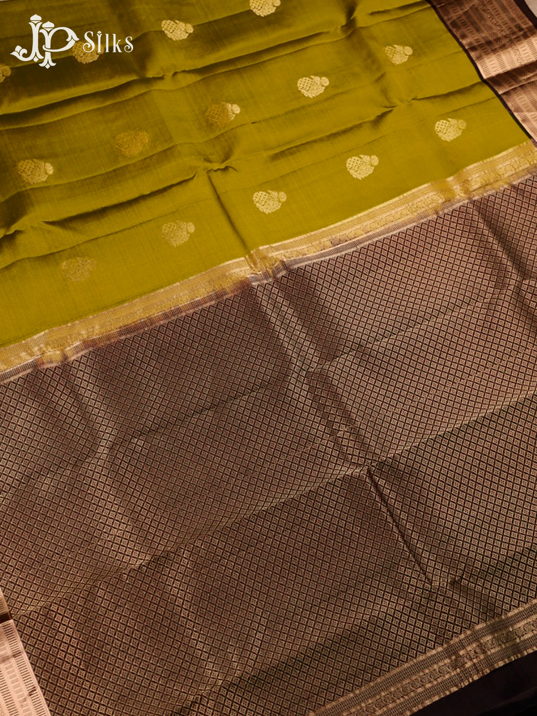 Moss Green And  Maroon Pure Silk Mixed Saree - F3557