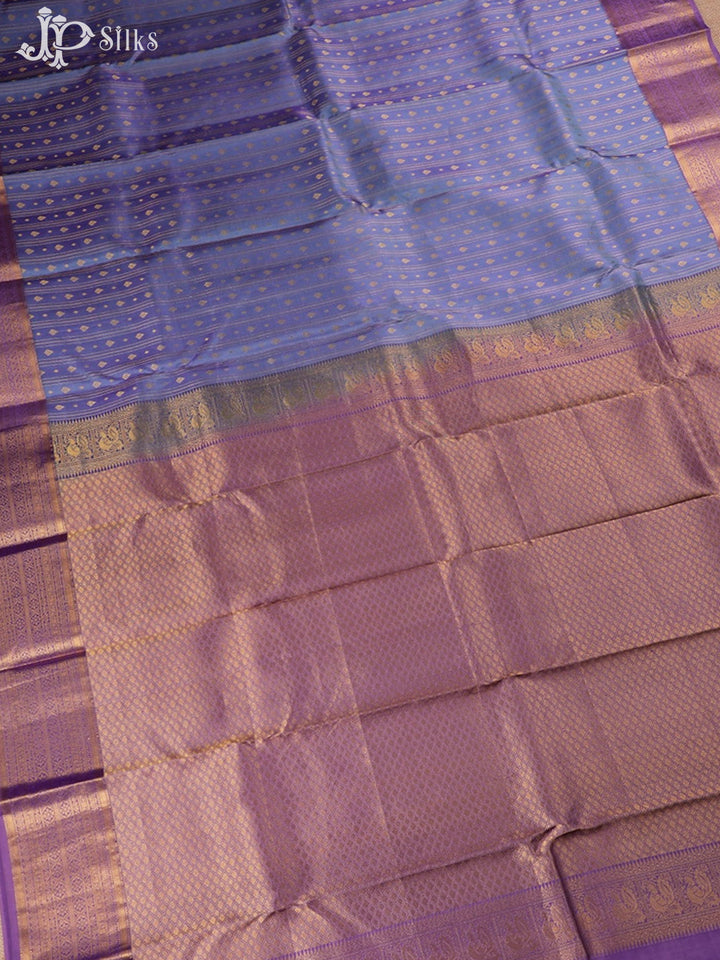 Light Purple And Lavender Kanchipuram Silk Saree - E243