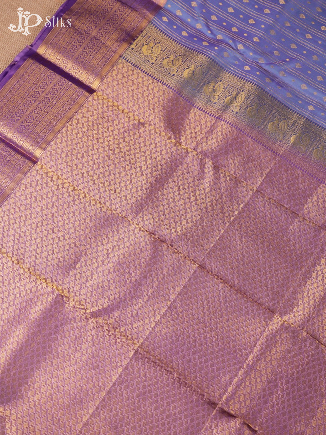 Light Purple And Lavender Kanchipuram Silk Saree - E243