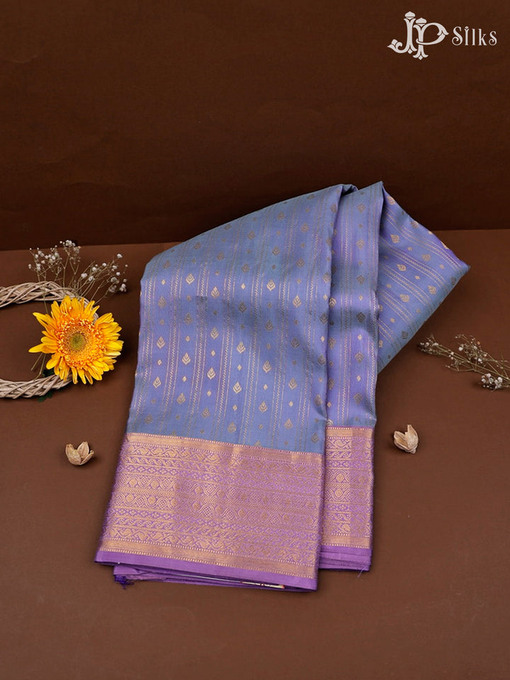Light Purple And Lavender Kanchipuram Silk Saree - E243