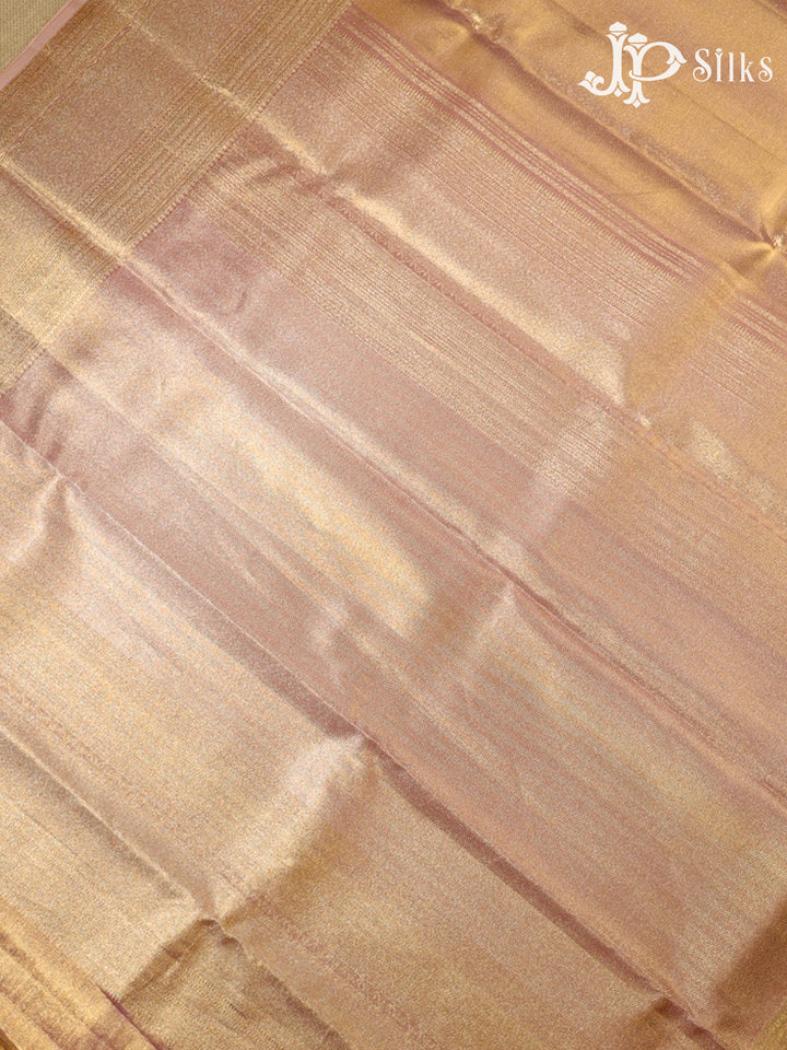 Bucolic Baby Pink Kanchipuram Silk Saree - G353 “view5”
