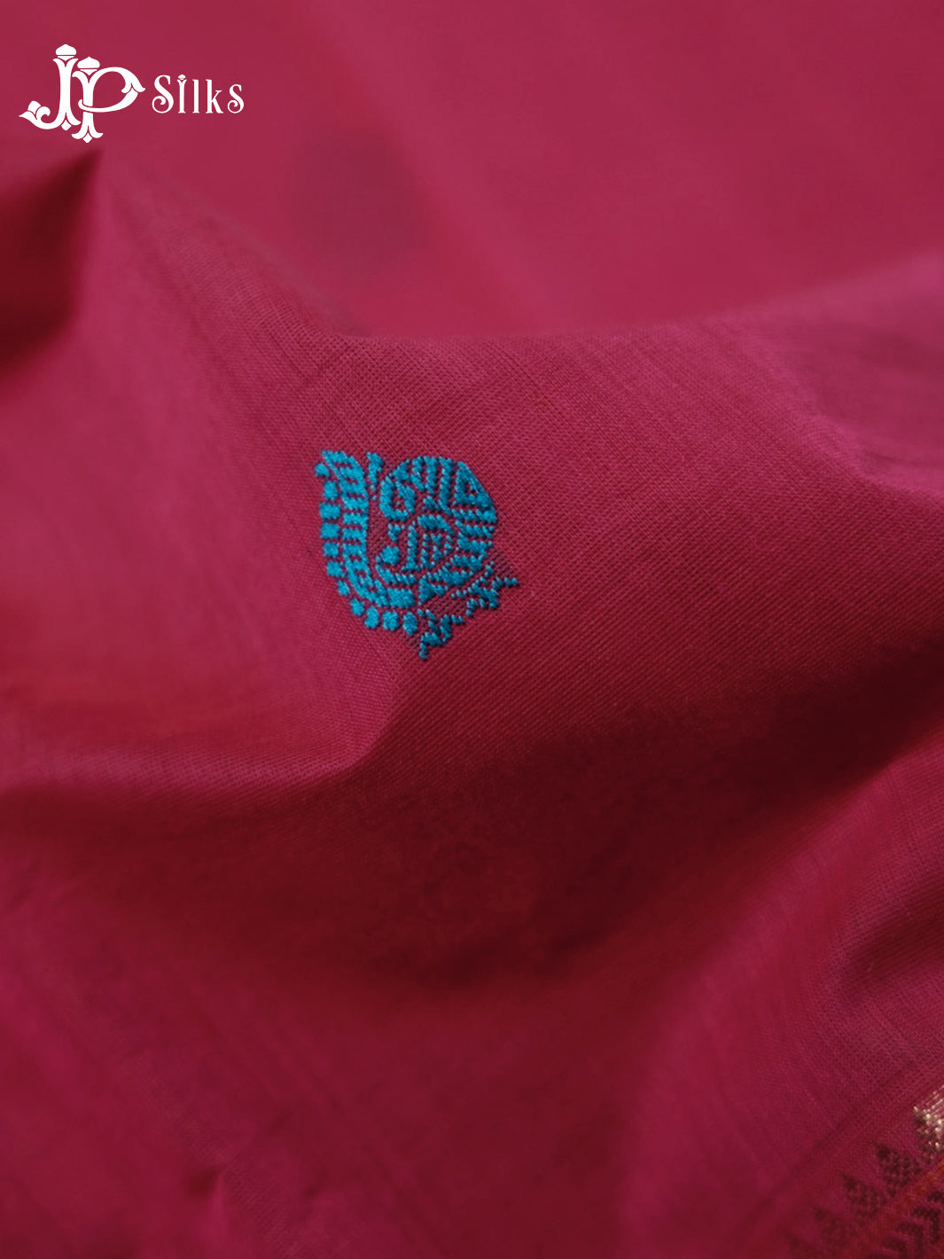 Reddish Pink Kanchi Cotton Saree - D9754-view-4