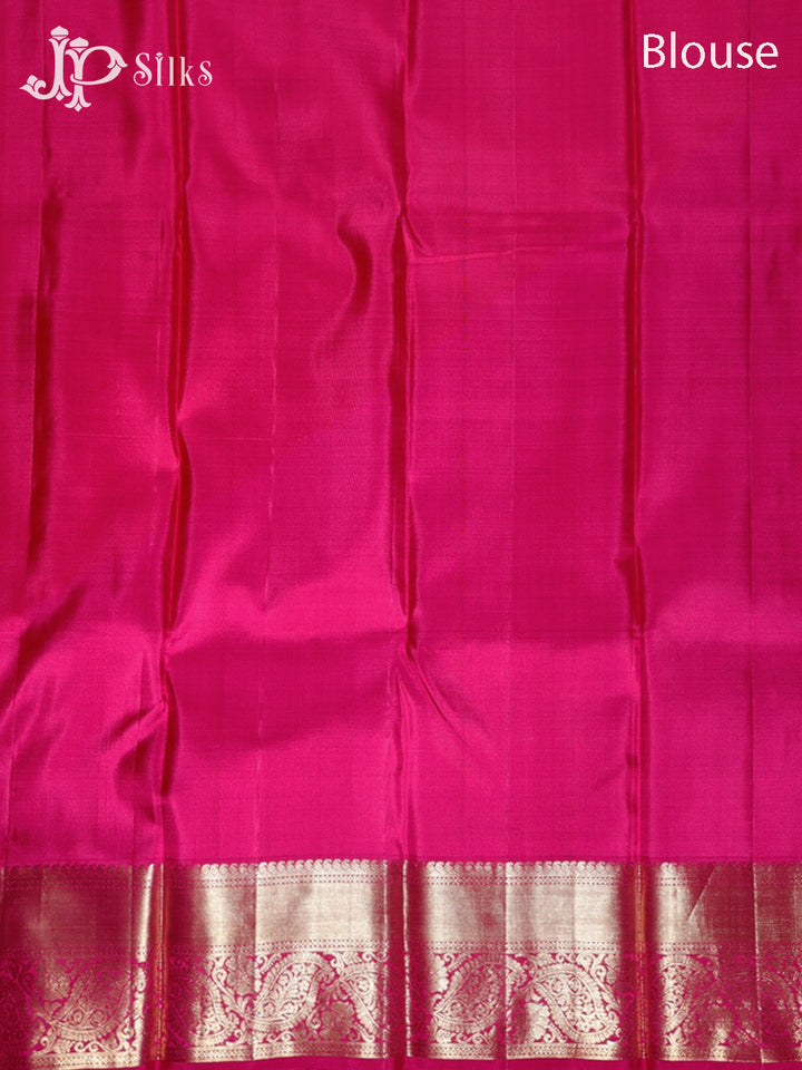 Dual Shade Pink Kanchipuram Pure Silk Saree - A1121