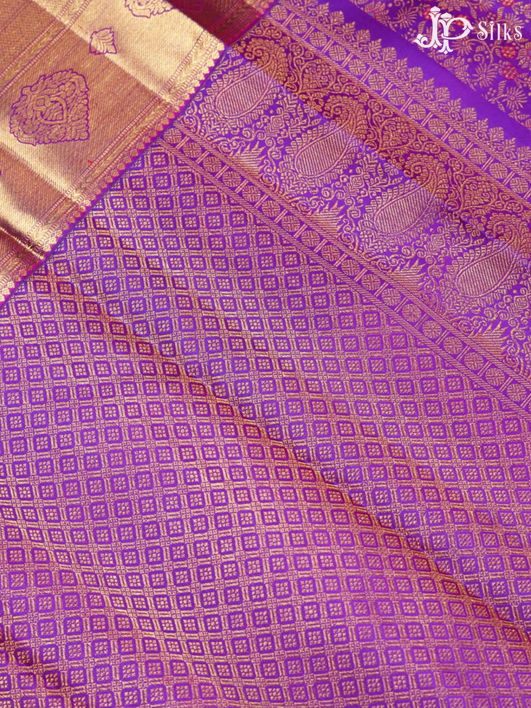 Purple Bridal Kanchipuram Silk Saree - G207