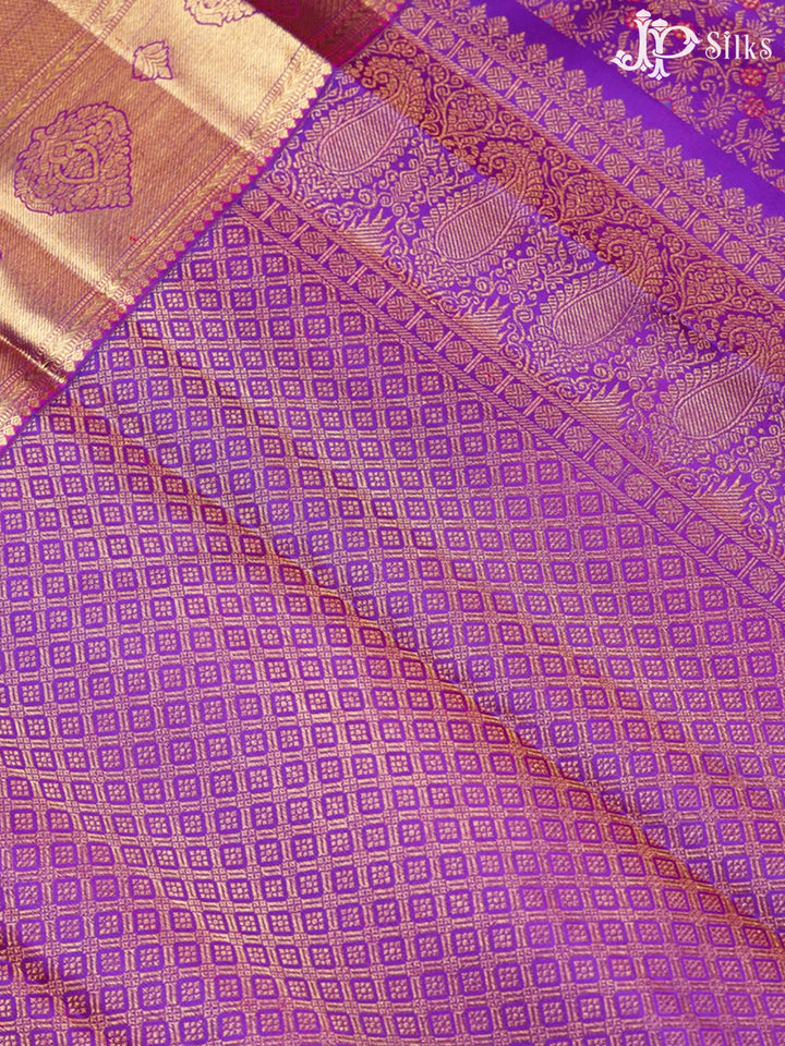 Purple Bridal Kanchipuram Silk Saree - G207
