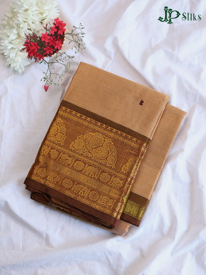 Wheat Beige Theni Cotton Saree - G885