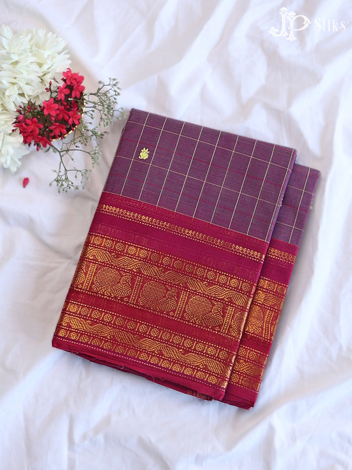 Lilac Theni Cotton Saree - G877