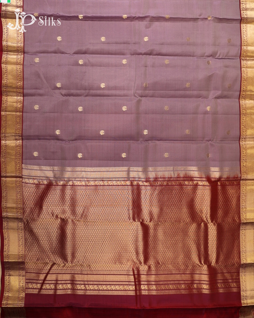 Lavender Purple & Maroon Pure Silk Mix Saree - G922