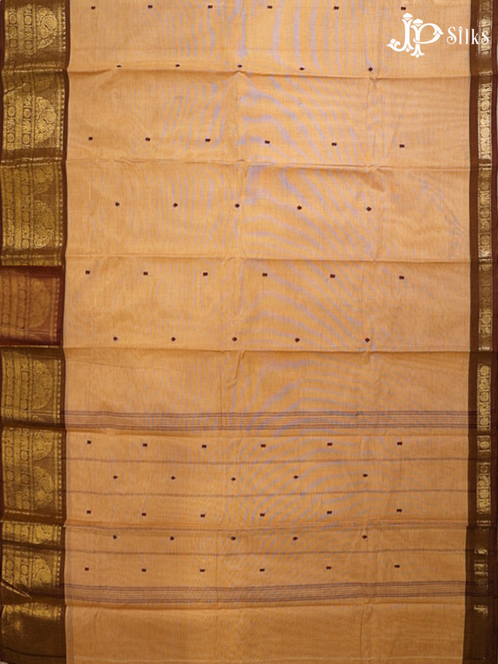 Wheat Beige Theni Cotton Saree - G885