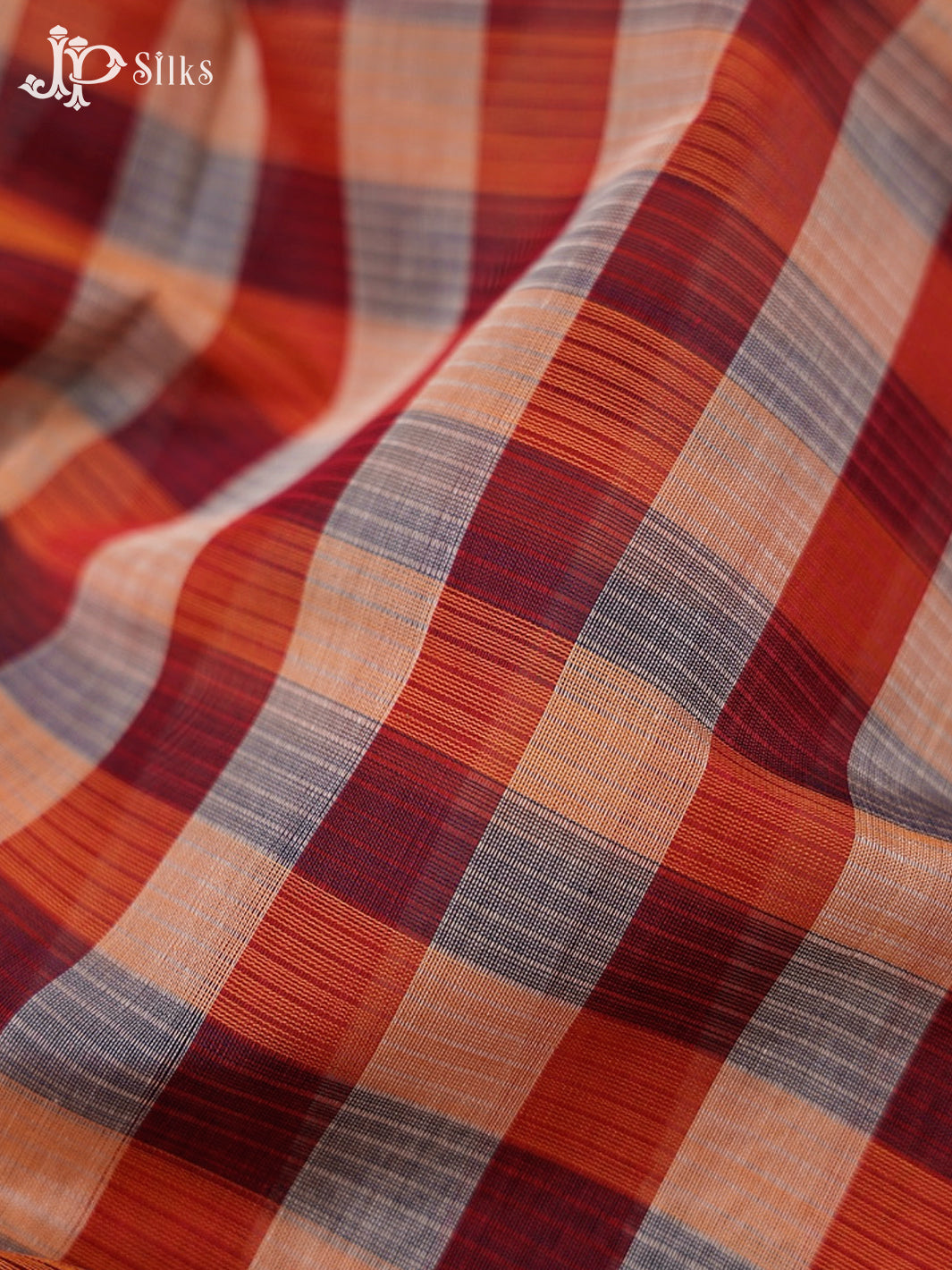 Maroon, White And Light Red Venkatagiri Cotton Saree - D9923