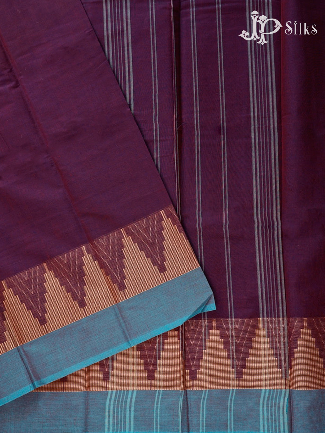 Grape Purple Chettinad Cotton Saree - F2724