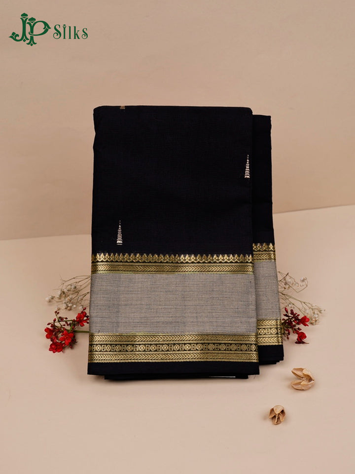 Black Kanchi Cotton Saree - G53