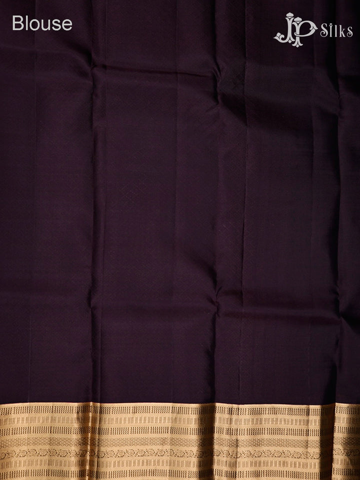 Moss Green And  Maroon Pure Silk Mixed Saree - F3557