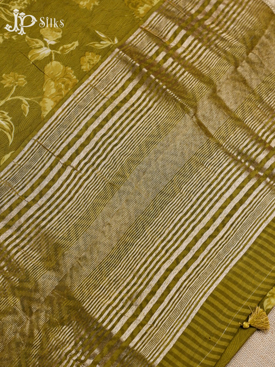 Mehendi Green Semi Tussar Saree - G35