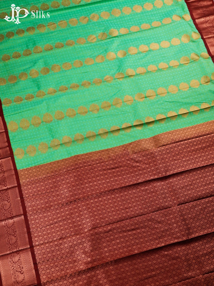 Green And Brown Art Silk Saree - F3602