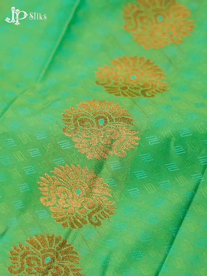 Green And Brown Art Silk Saree - F3602