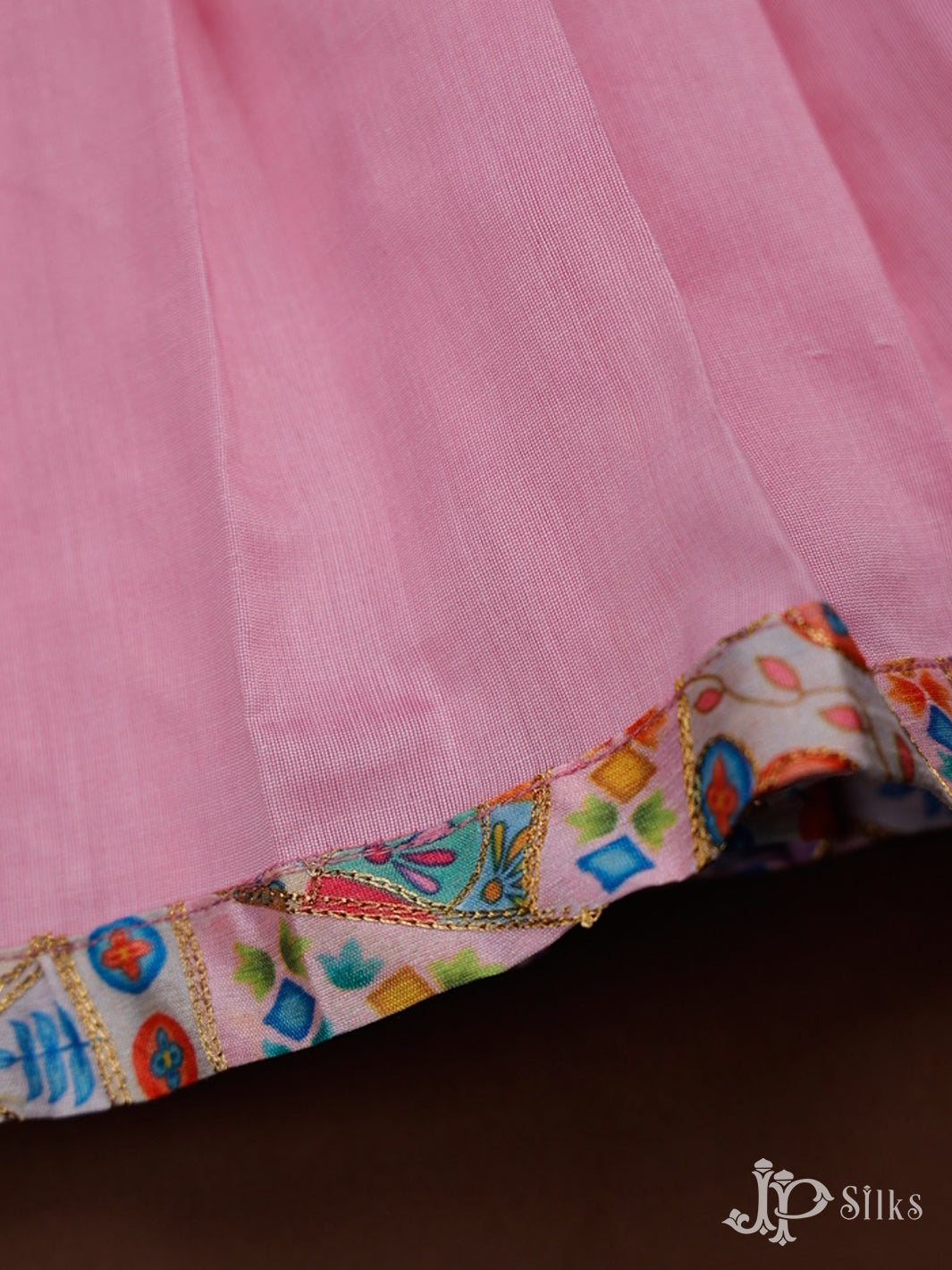 Baby Pink Raw Silk Kids Readymade Dress | 6 m - 12 m - F3532