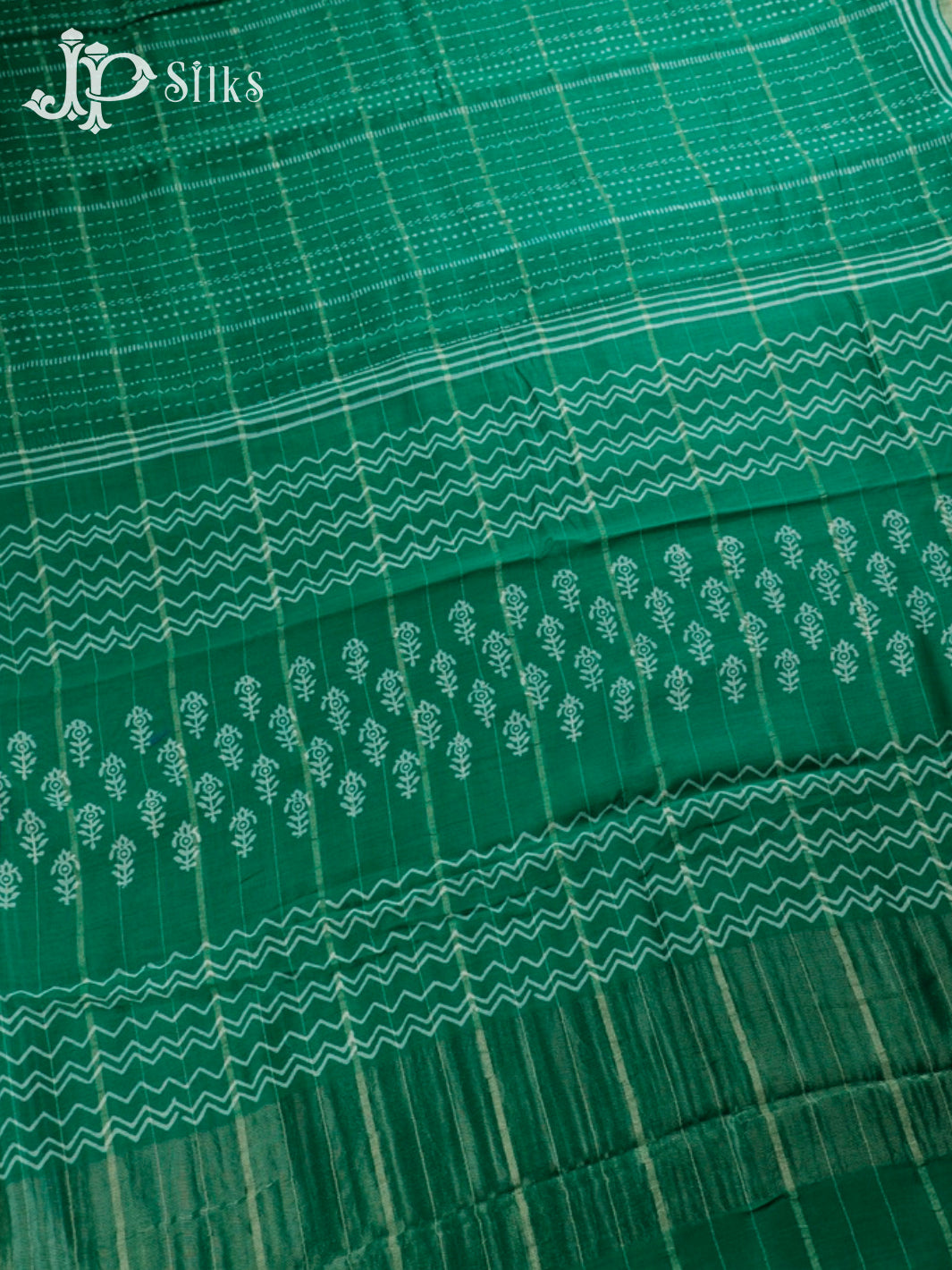 Green Semi Chanderi Saree - F2802