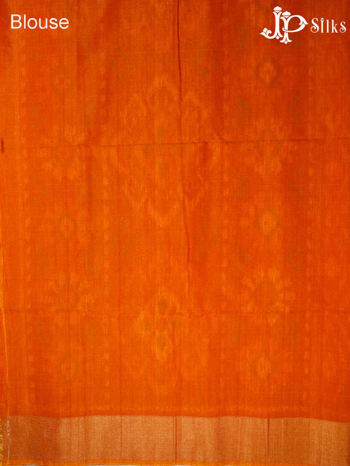 Pink and Mustard Kora Cotton Saree - G341