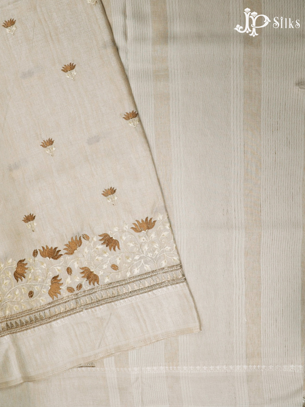 Off-White Semi Tussar Saree - G180