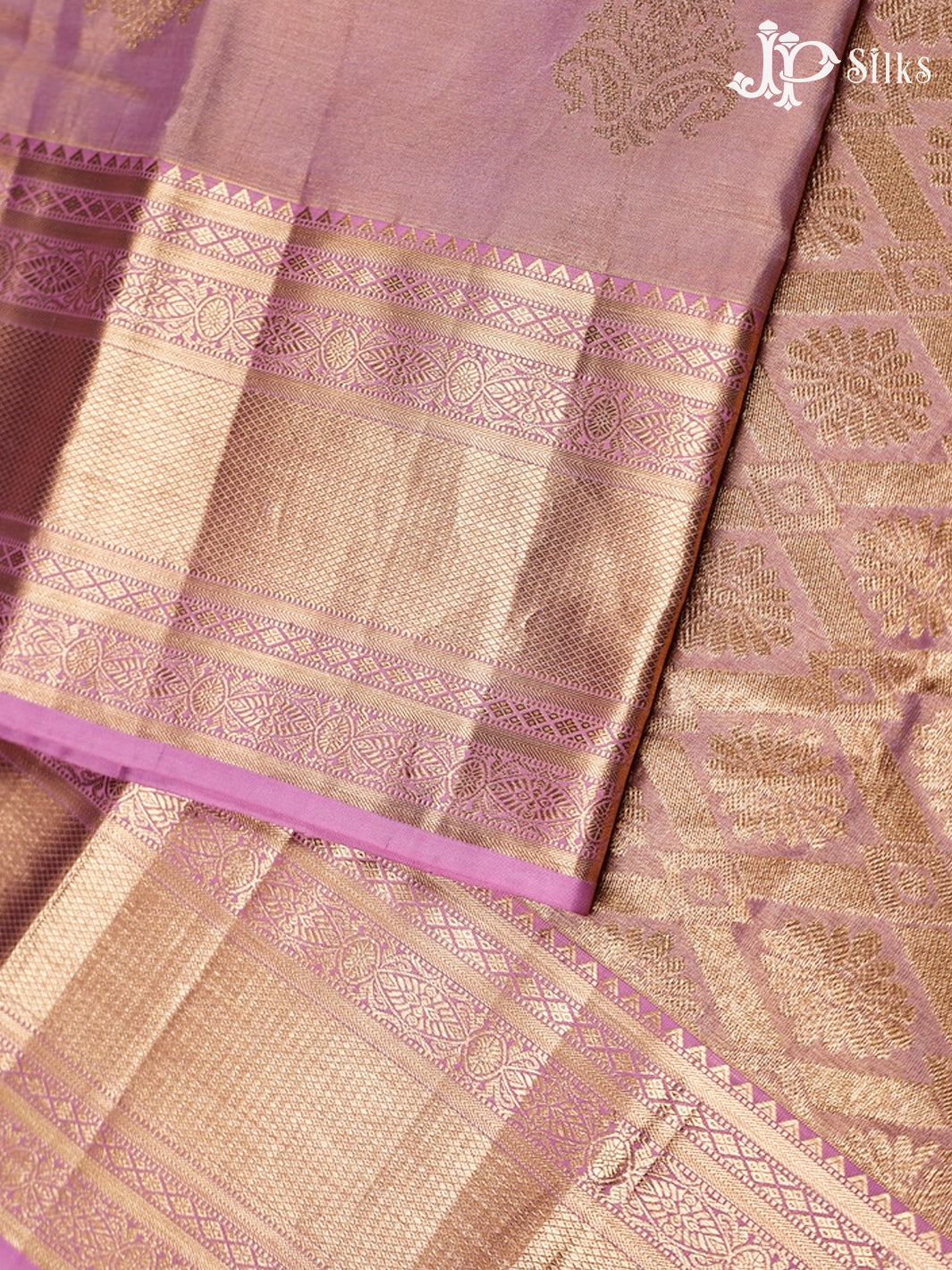 Pastel Pink Kanchipuram Tissue Fancy Silk Saree - F3572