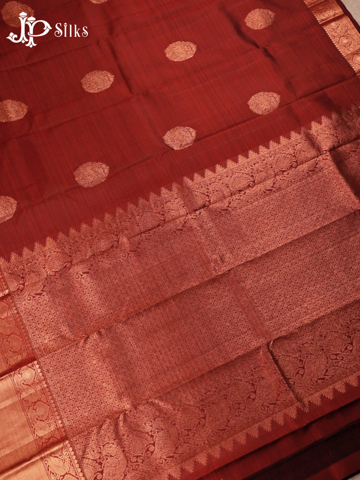 Maroon Dharmavaram Silk Saree - D752