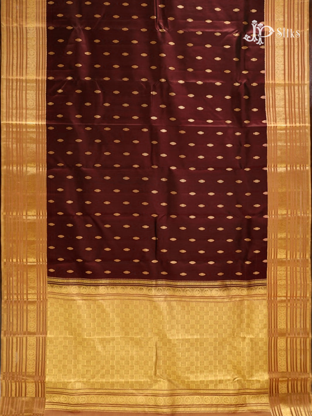 Maroon & Golden Mustard Pure Silk Mix Saree - G815-view-5