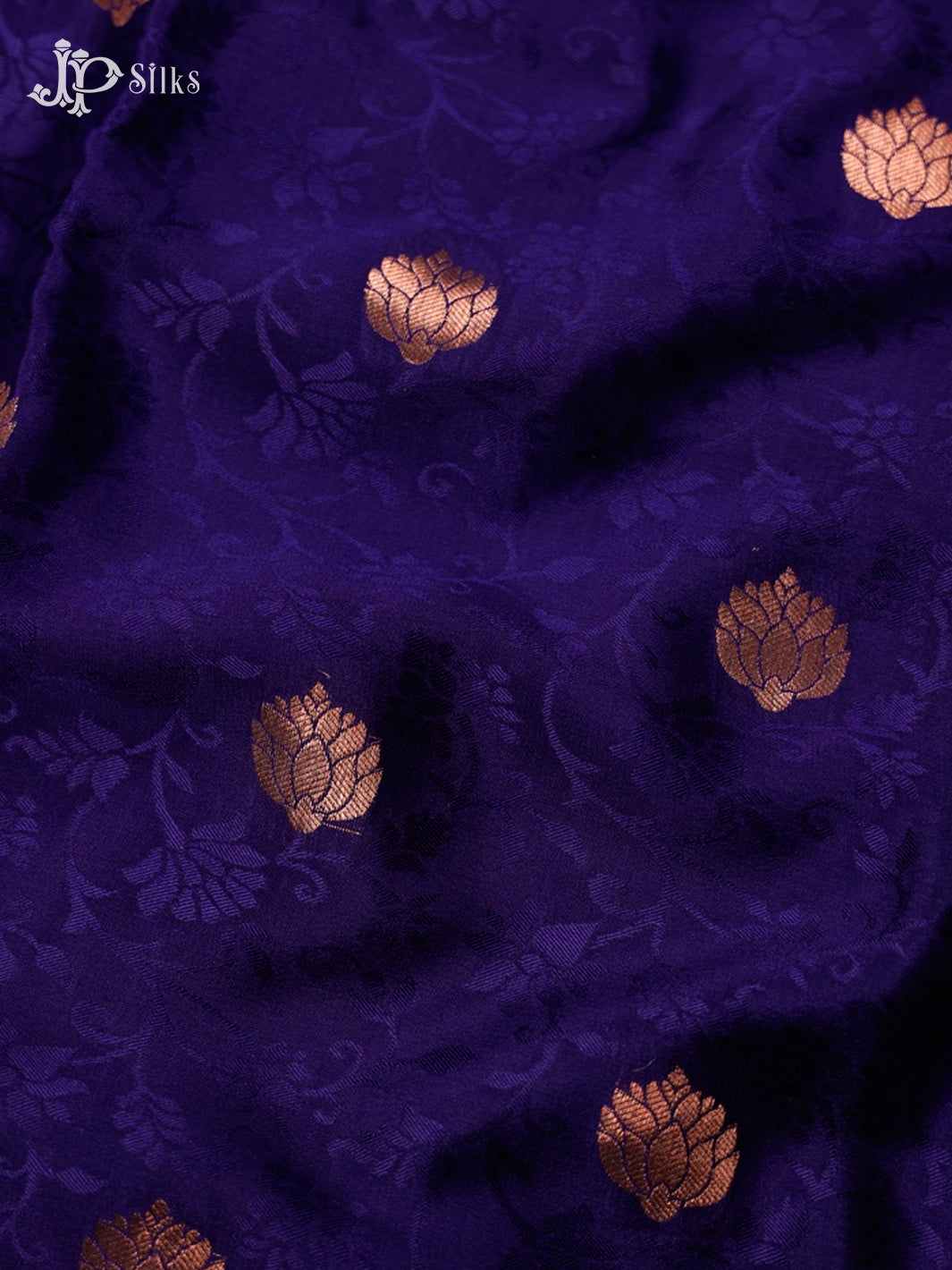 Dark Ink Blue Mysore Silk Saree - D4768