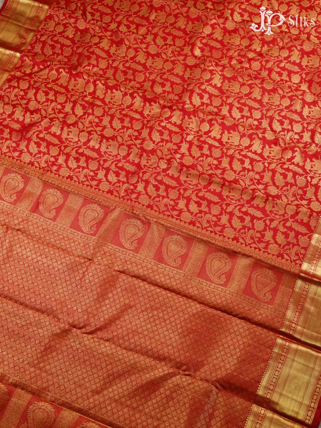 Red Bridal Kanchipuram Silk Saree - G214