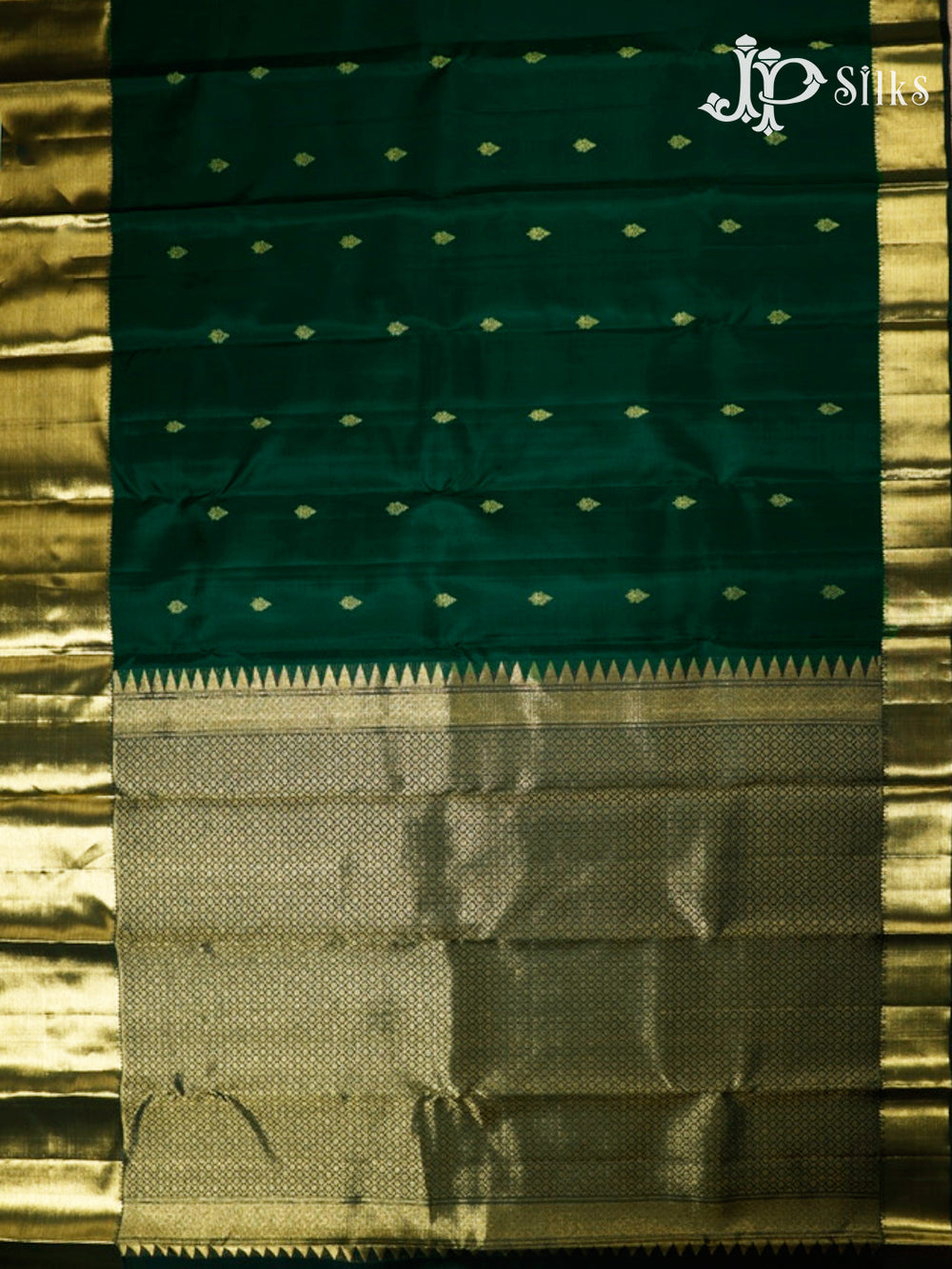 Bottle Green Kanchipuram Silk Saree -  G380 “View2”